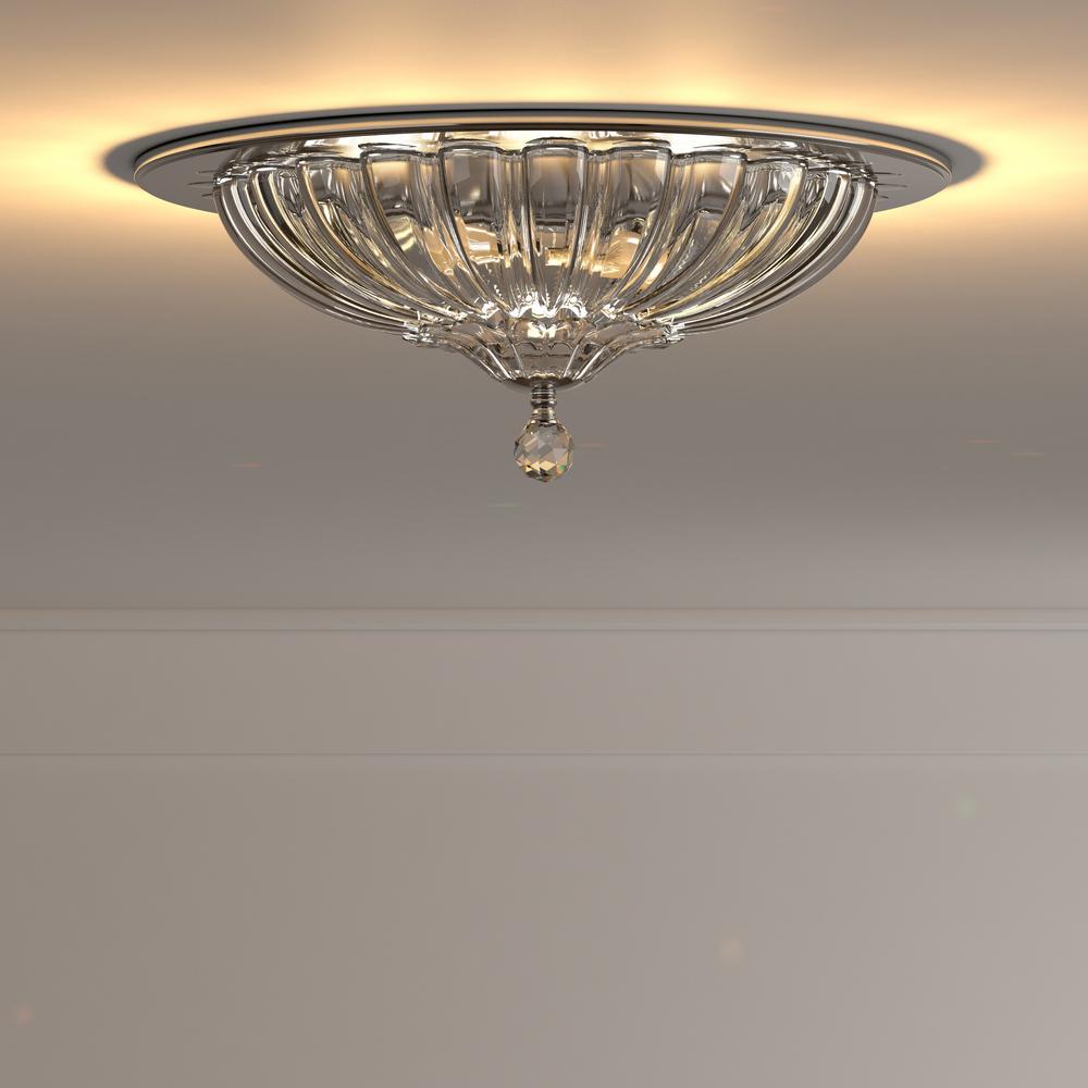 Deckenlampen Kronleuchter Mobel Wohnen Vintage Collection 3 Bulb Chrome Flush Mount Ceiling Light Fixtrue Crystal Glass Advervamedia Com