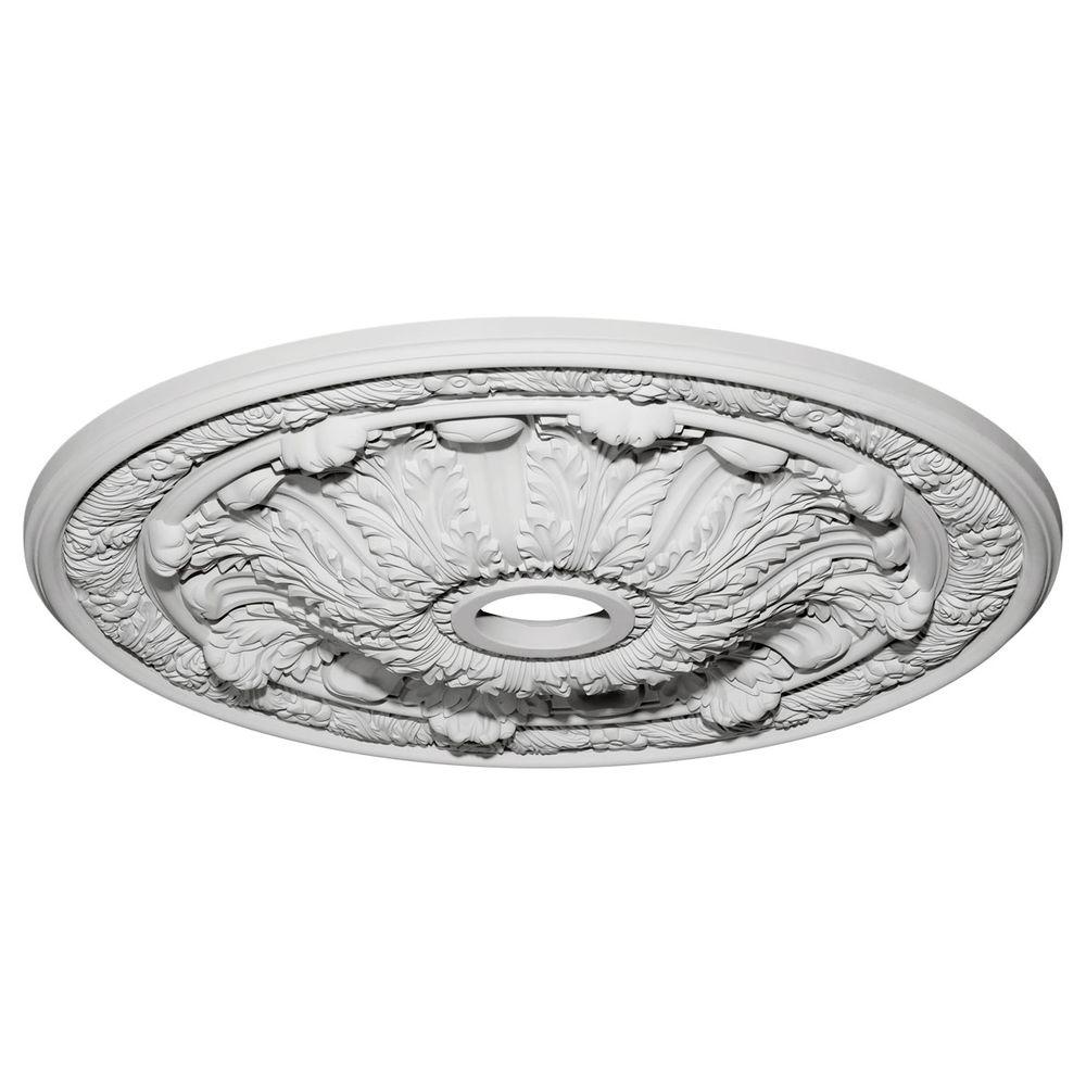 Ekena Millwork 30 In X 3 7 8 In Id X 3 1 4 In Flagstone Urethane Ceiling Medallion Fits Canopies Up To 3 7 8 In