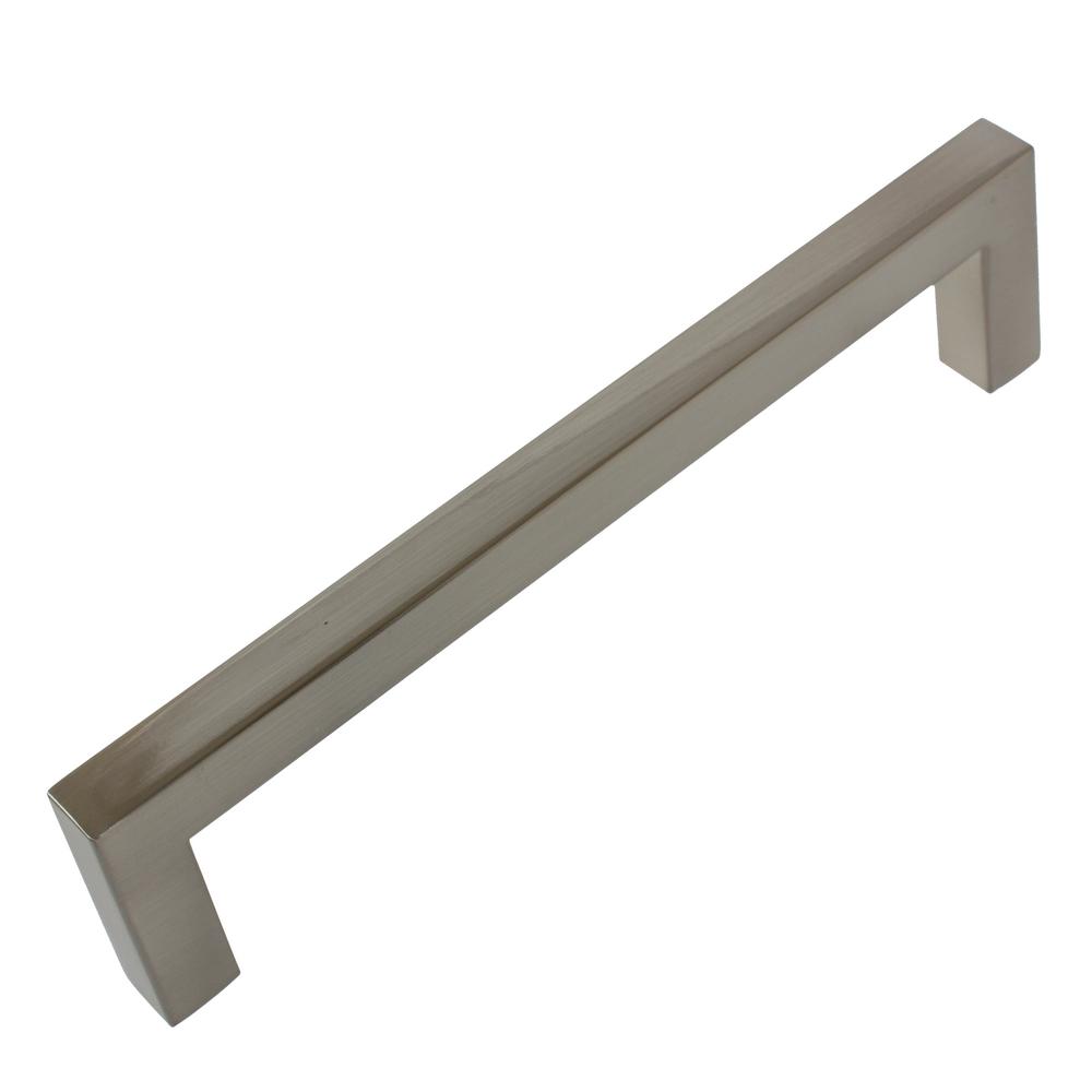Gliderite 5 In Center To Center Satin Nickel Solid Square Cabinet