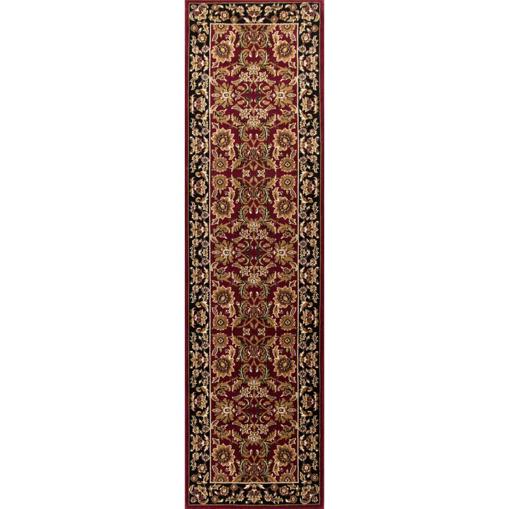 MILLERTON HOME Caleb Red/Black 2 ft. x 8 ft. Runner RugMIL730122X711