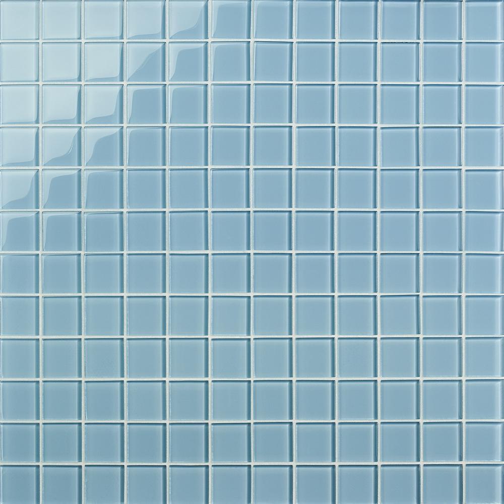 Ivy Hill Tile Contempo Blue Gray 12 in. x 12 in. x 8 mm Polished Glass