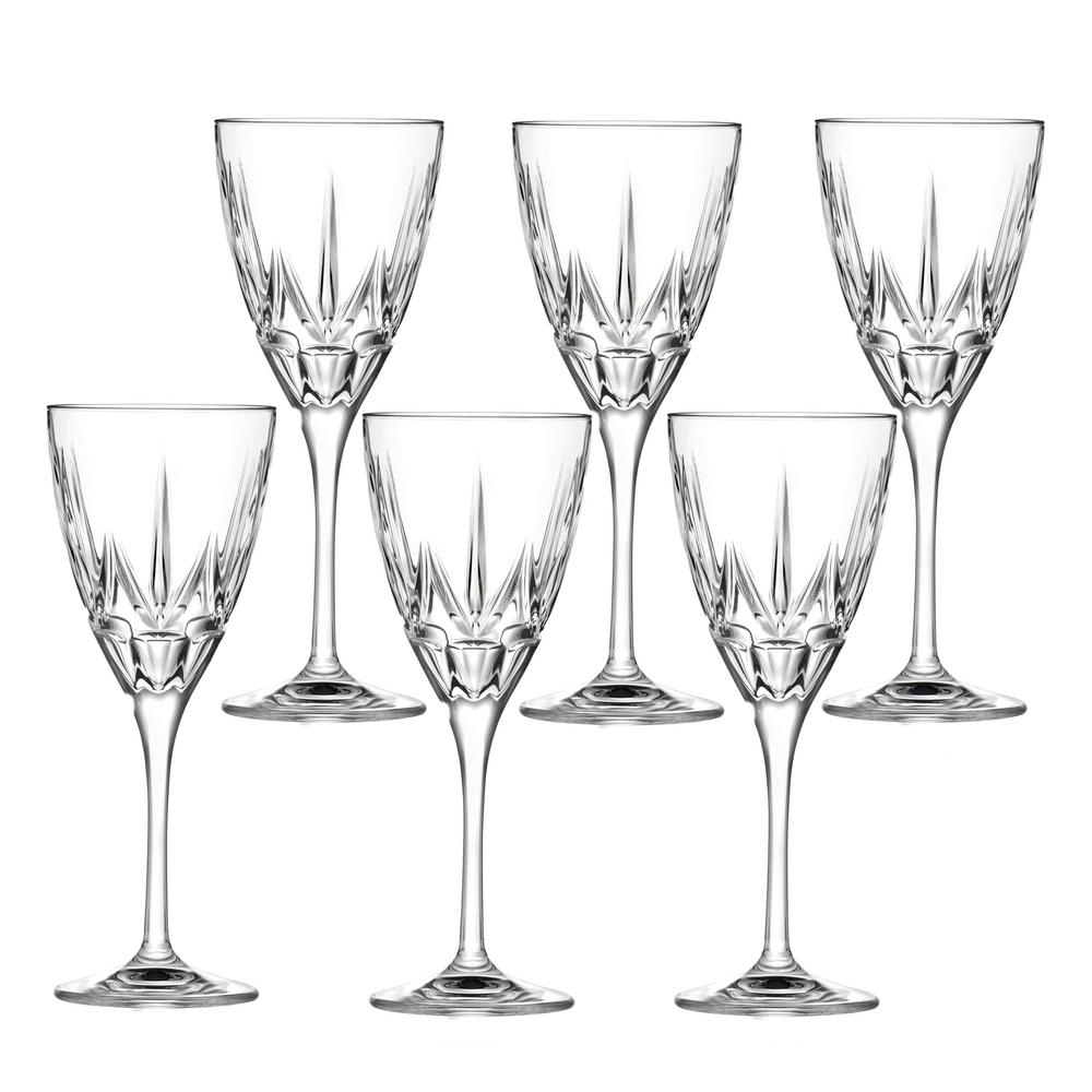Lorren Home Trends Chic White Wine Goblets By Lorren Home Trends Chic White Wine Goblets By Set Of 6