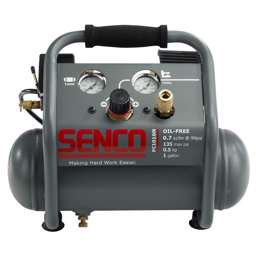 Senco 1 Gal 2 Hp Portable Pancake Electric Air Compressor Pc1010n The Home Depot Senco 1 Gal 2 Hp Portable Pancake