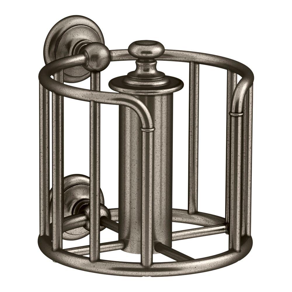 Kohler Artifacts Double Post Toilet Paper Holder In Vintage Nickel K Kohler Artifacts Double Post Toilet Paper Holder In Vintage Nickel