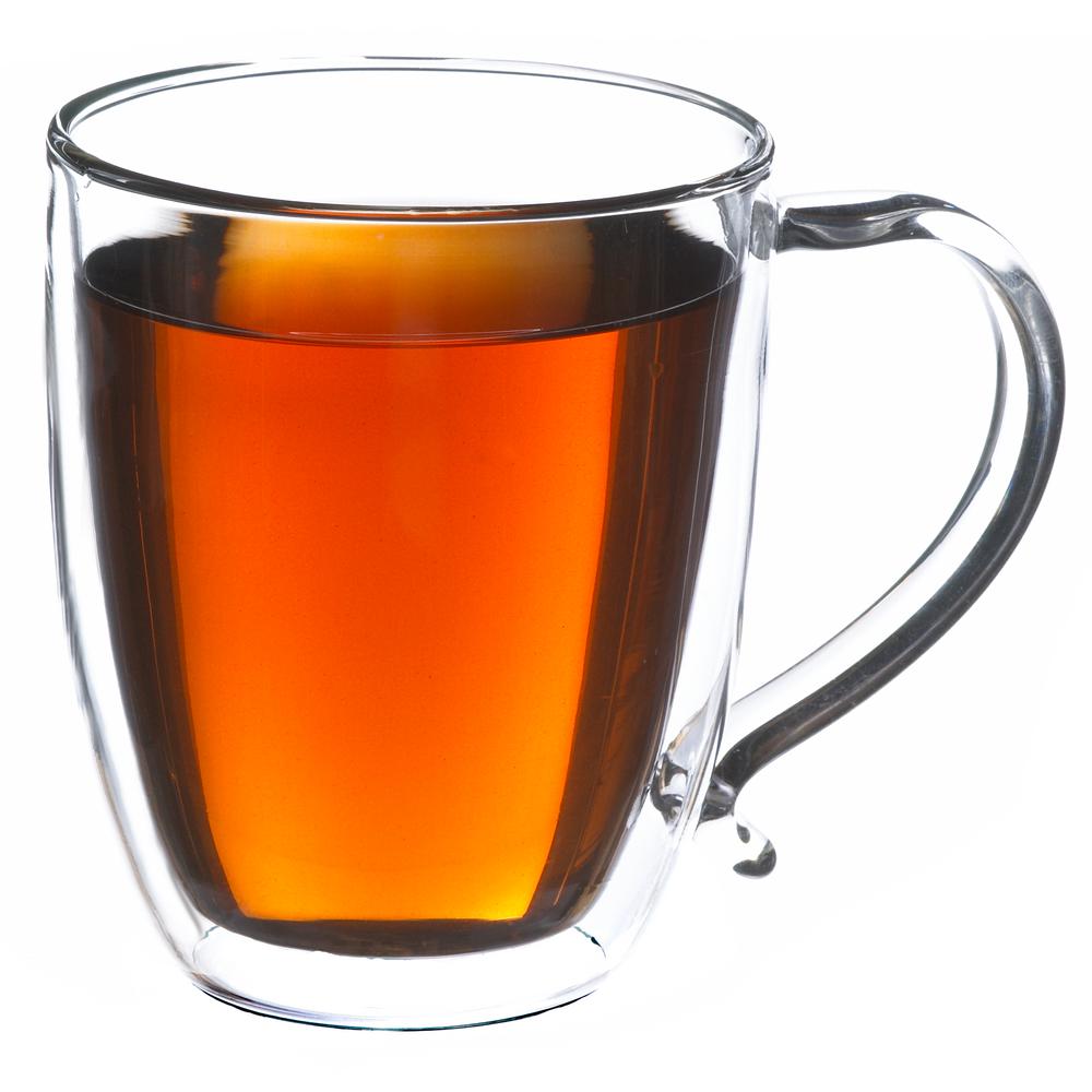 double glass mug