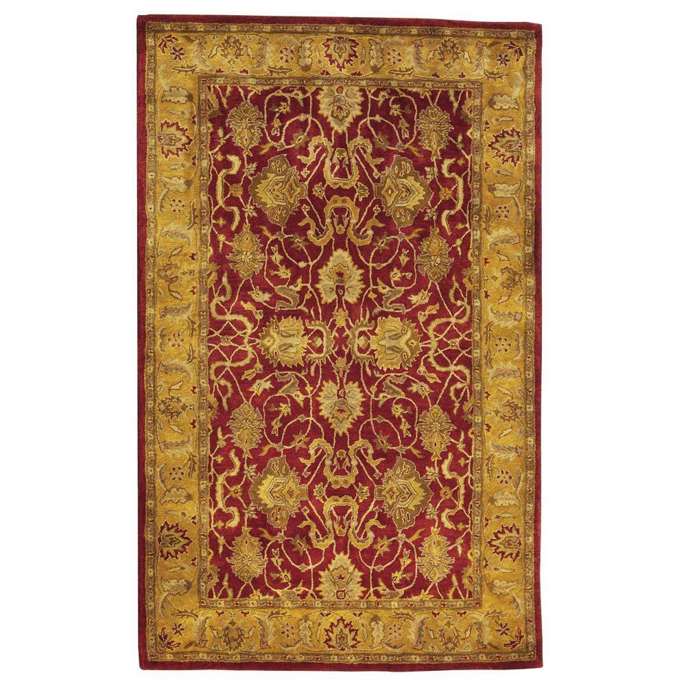 Red 8 X 11 Area Rugs The Home Depot Rochelle Red 8 Ft X 11 Area Rug Black