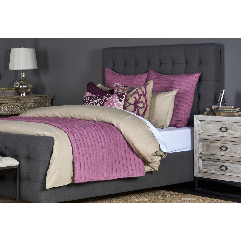 Heirloom Linen Quilted Orchid Queen Quilt V141061 The Home Depot