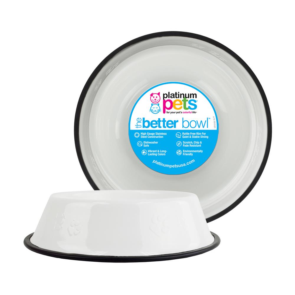 Platinum Pets Platinum Pets 6.25 Cup Embossed NonTip Stainless Steel