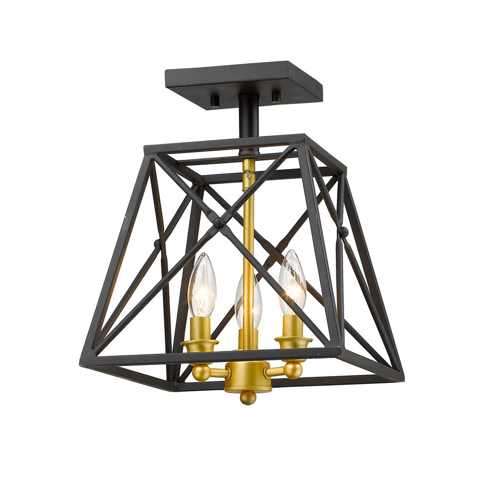 Gold SemiFlushmount Lights Ceiling Lights The Home Depot