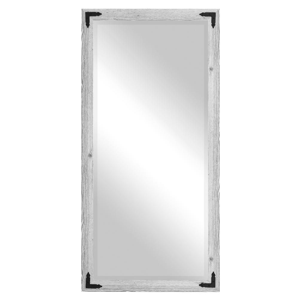 Layla Justine Rectangle Weathered White Floor Mirror RR093XTBCB The
