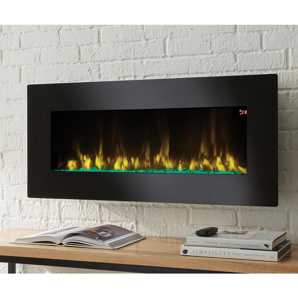 Home Decorators Collection 42 In Infrared Wall Mount Electric Fireplace In Black
