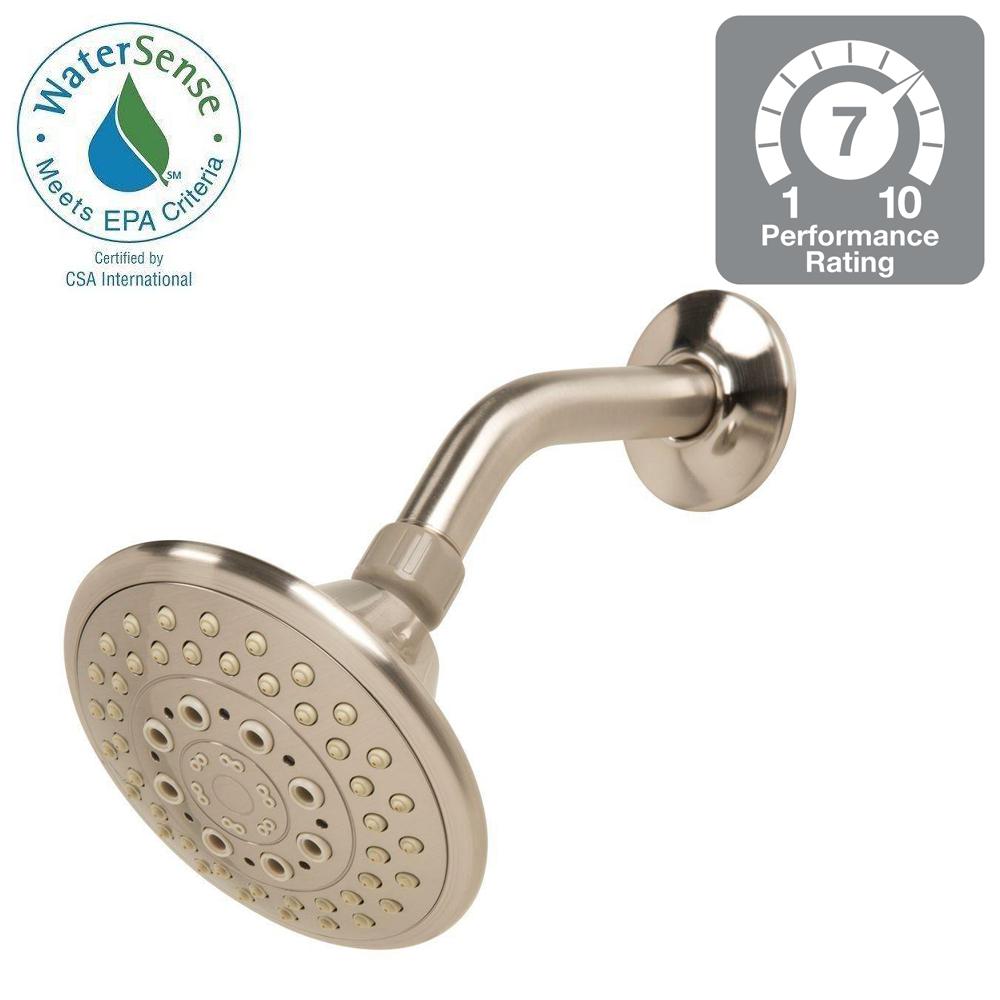 Glacier Bay 5 Spray Wall Bar Shower Kit In Brushed Nickel 8474100gw Fixed Showerhead In Brushed Nickel