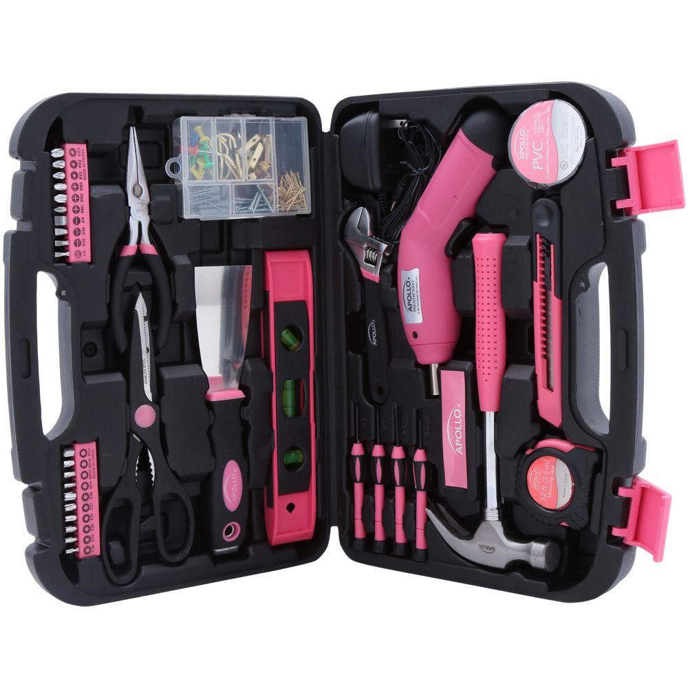 pink tool set for kids