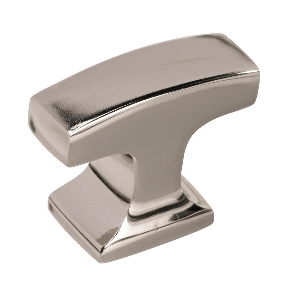 Amerock Westerly 1 5 16 In L 33 Mm Polished Nickel Cabinet Knob