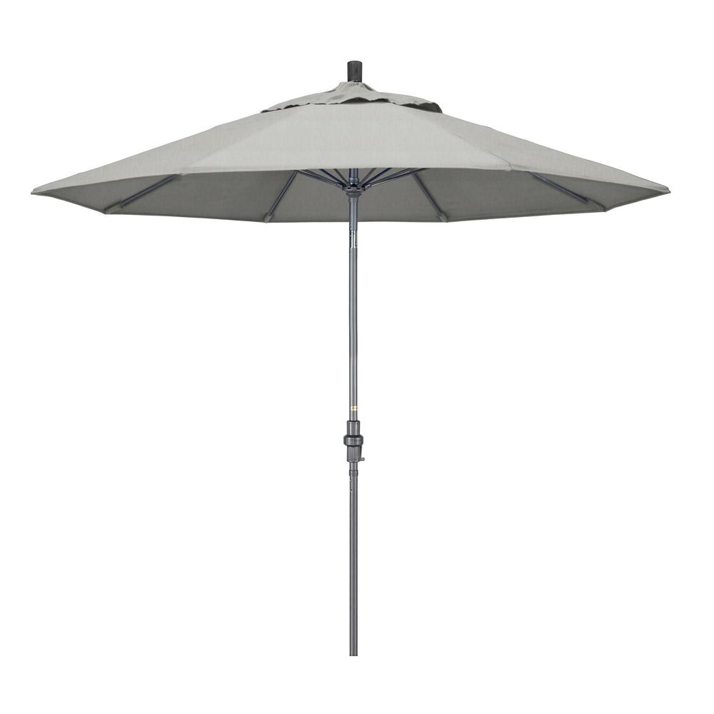 Gray 9 Ft Patio Umbrellas Patio Furniture The Home Depot