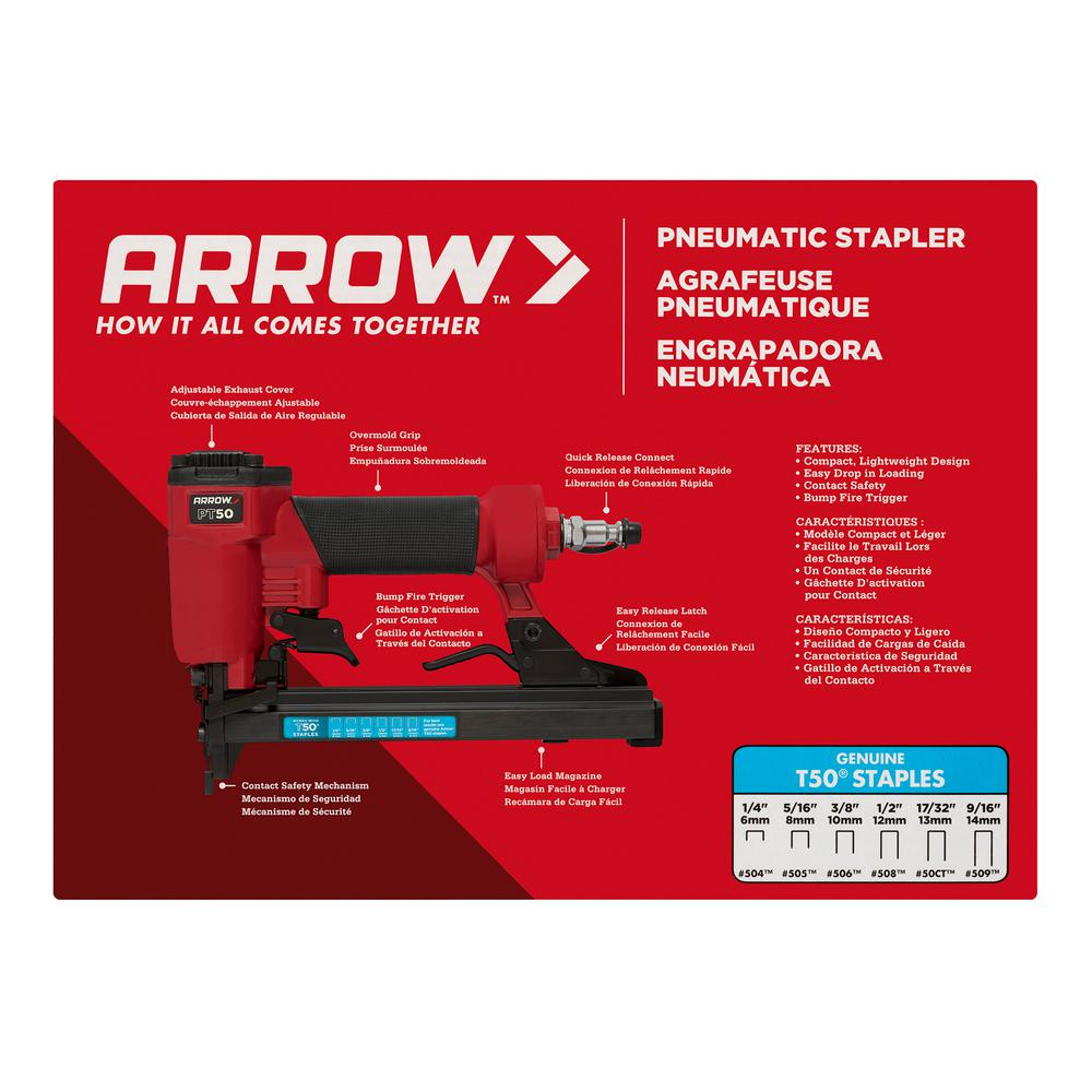 arrow pt50 pneumatic staple gun