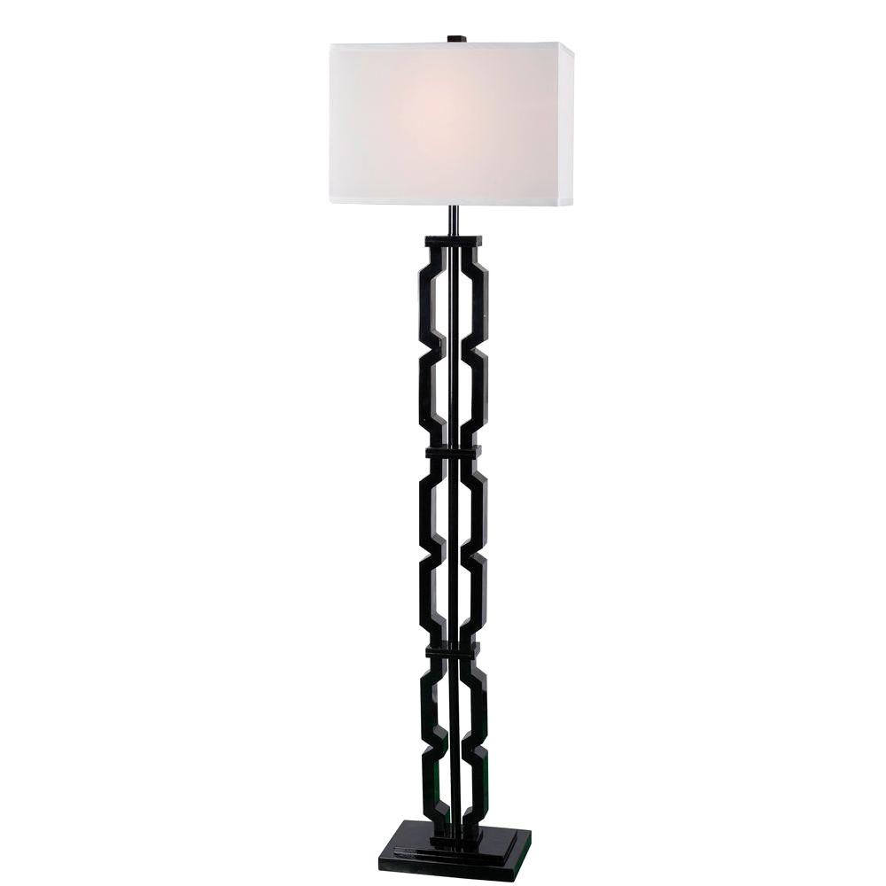 Kenroy Home Octo 60 in. H Black Floor Lamp32497BL The Home Depot