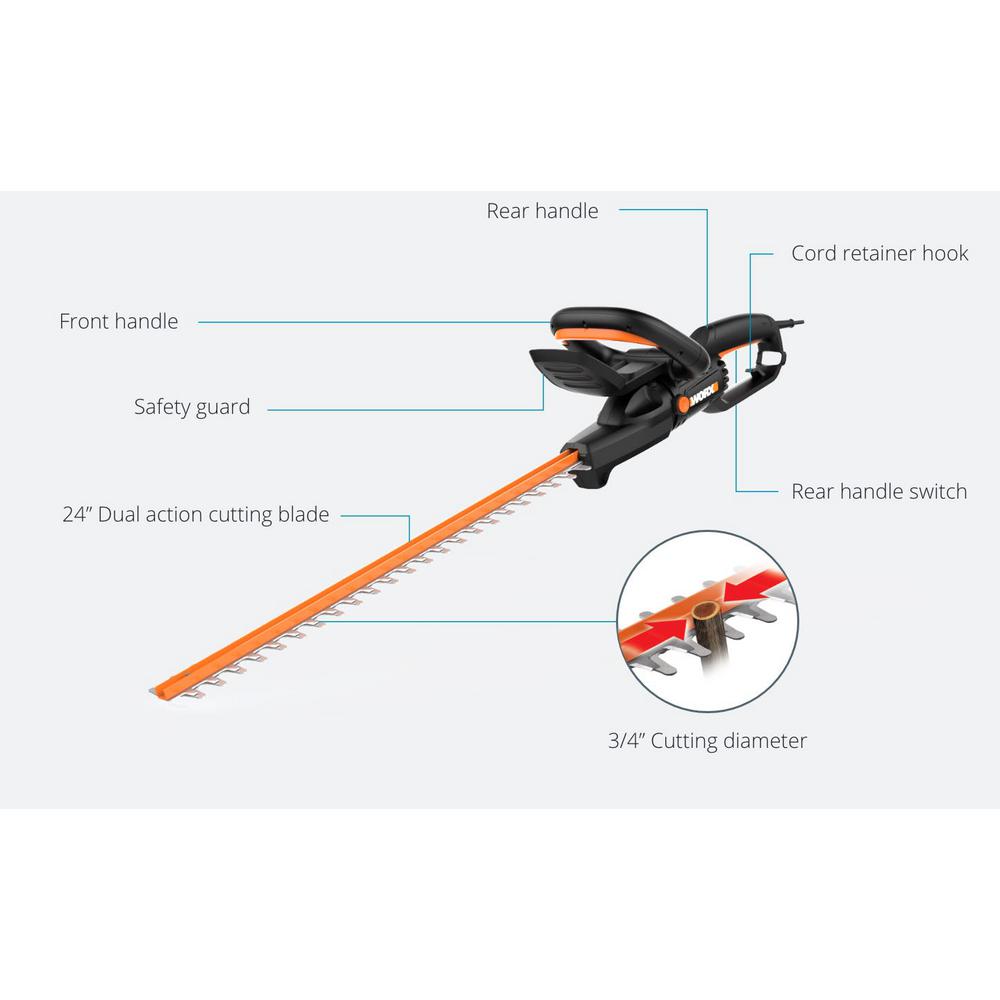 worx electric hedge trimmer