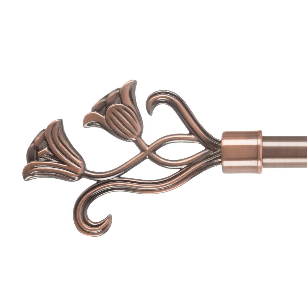 48 In 86 In Telescoping 3 4 In Dia Single Curtain Rod In
