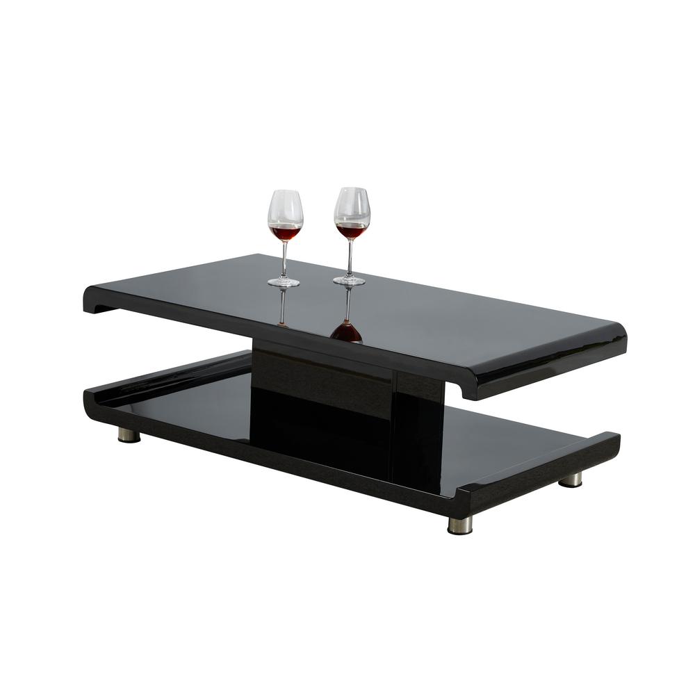 ARTIVA La Casa 15.25 in. Black lacquered Glossy Black Modern Euro