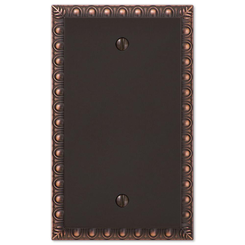 Hampton Bay Renaissance 1 Blank Wall Plate Aged Bronze90BVB The