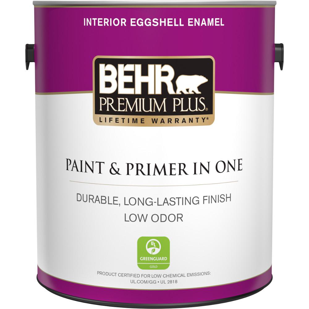 Behr Premium Plus 1 Gal Ultra Pure White Eggshell Enamel Low Odor Behr Premium Plus 1 Gal Ultra Pure White Eggshell Enamel Low Odor Interior Paint And