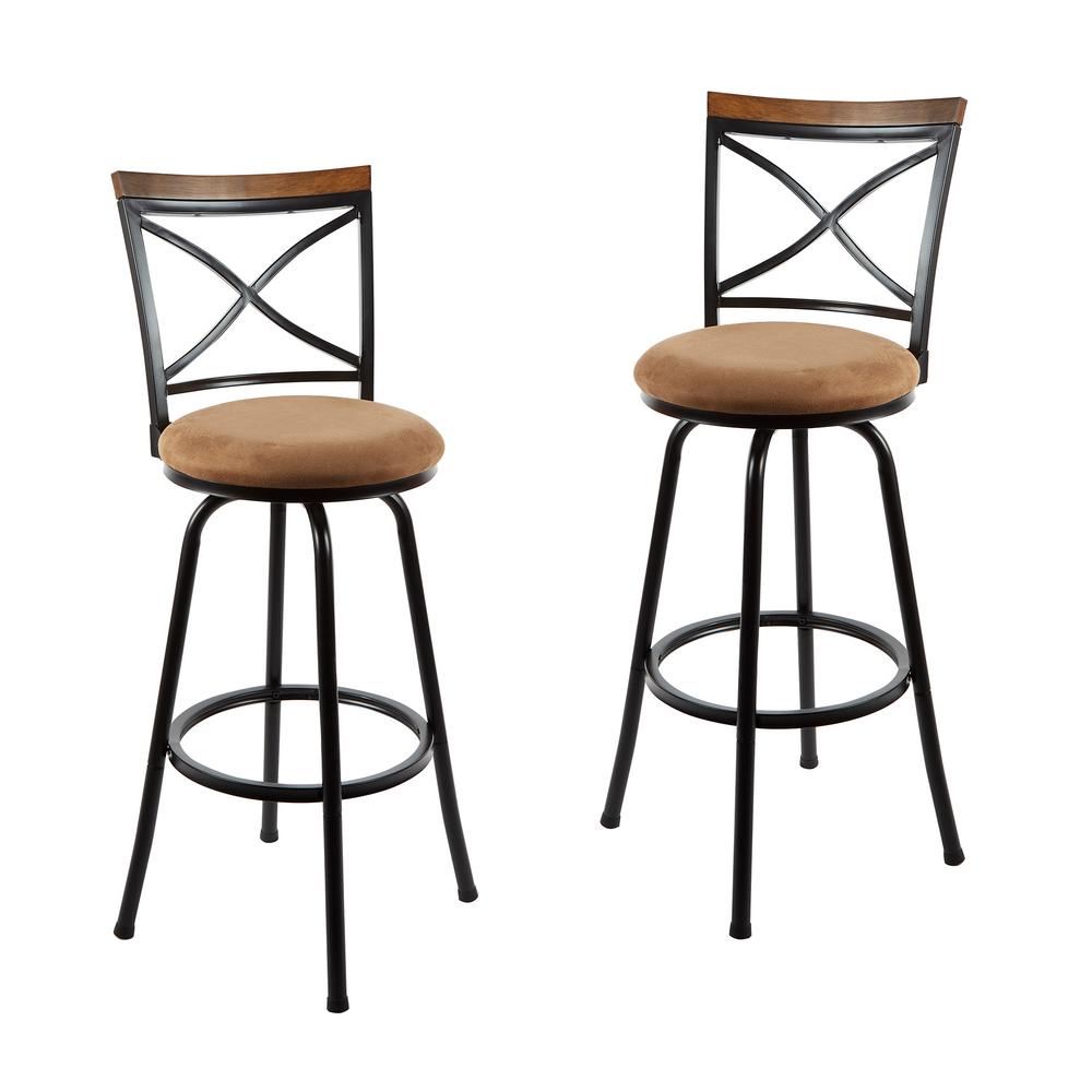 costway bar stools set of 2 height adjustable