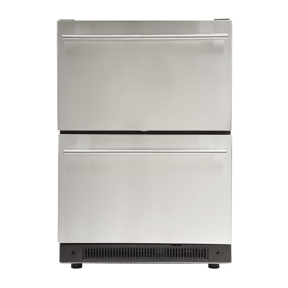 UPC 688057309071 product image for Haier 5.4 cu. ft. Undercounter Dual Drawer Refrigerator in Stainless Steel, Silv | upcitemdb.com