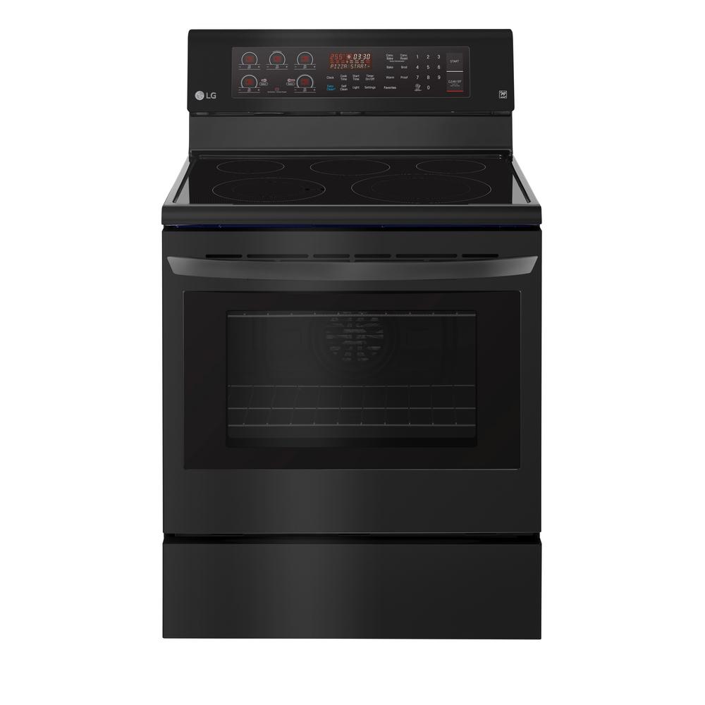 LG Electronics 6.3 cu. ft. Electric Range with True Convection Oven and Self Clean in Matte Black Stainless Steel was $1149.0 now $798.0 (31.0% off)