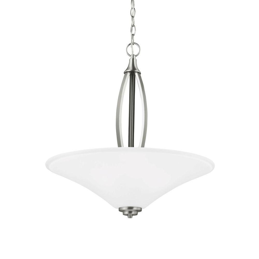 Sea Gull Lighting Metcalf 3 Light Brushed Nickel Indoor Pendant Sea Gull Lighting Metcalf 3 Light Brushed Nickel Indoor Pendant