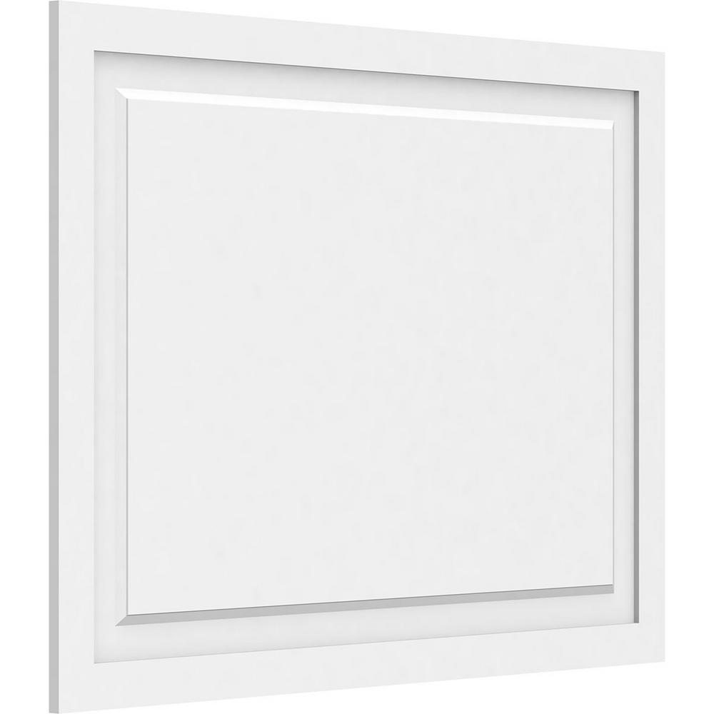 Ekena Millwork 5/8 in. x 3 ft. x 2-1/2 ft. Harrison Raised Panel White ...
