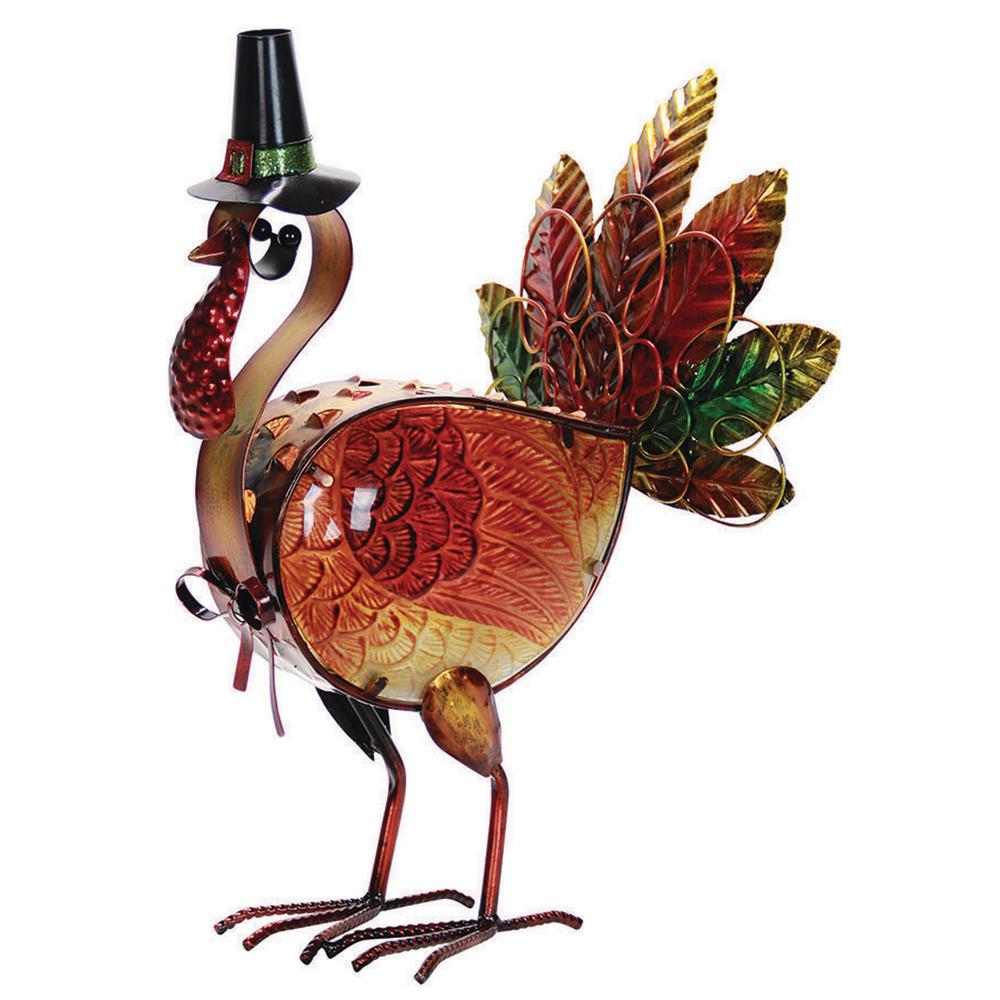 Exhart 15 in. LED Turkey Statue with Timer52027 The Home Depot