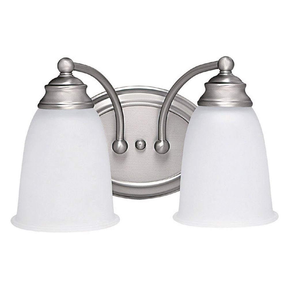 Filament Design 2Light Matte Nickel Vanity Light with Acid Washed