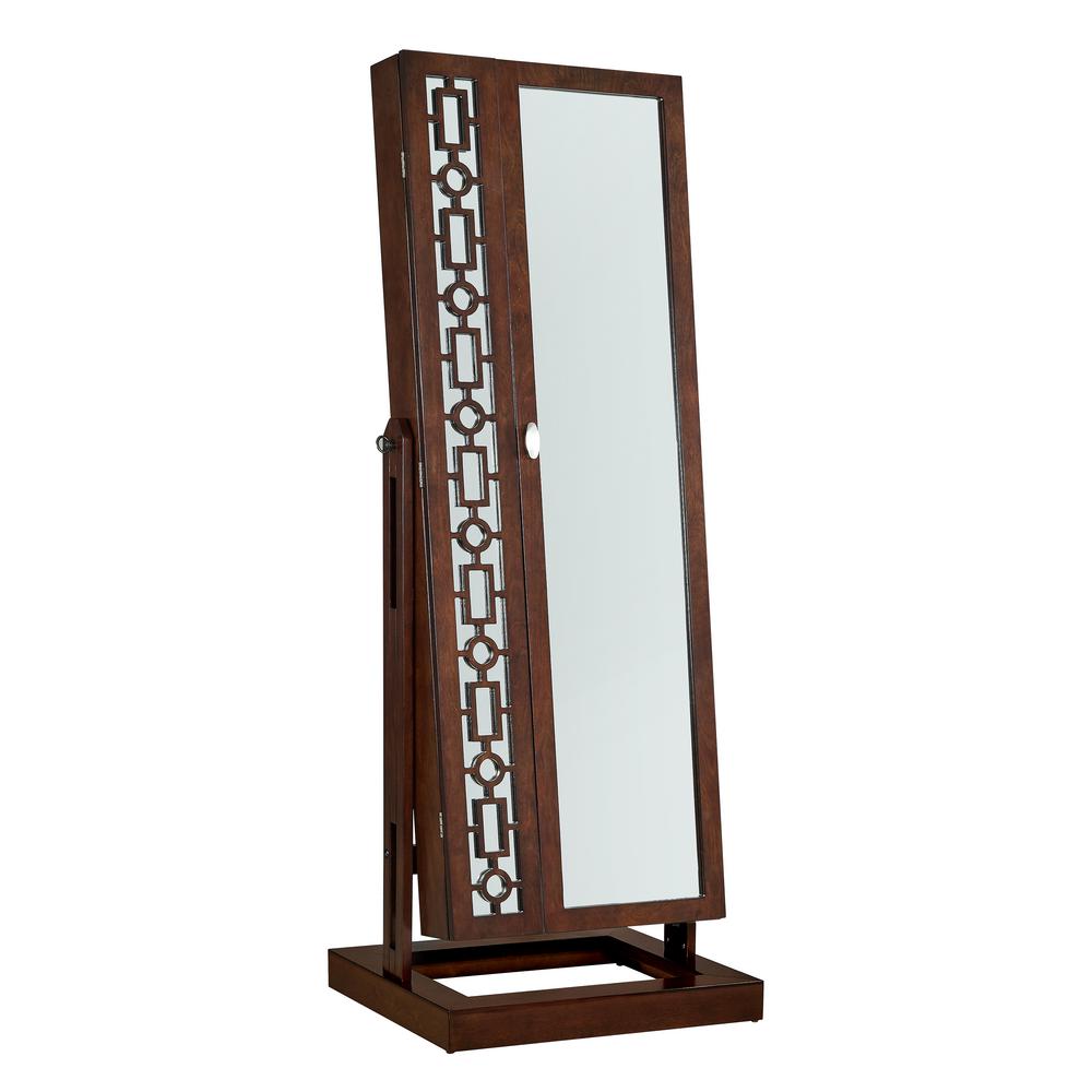 Powell Company Morgan Walnut Jewelry Cheval Mirror Hd1101j19 The