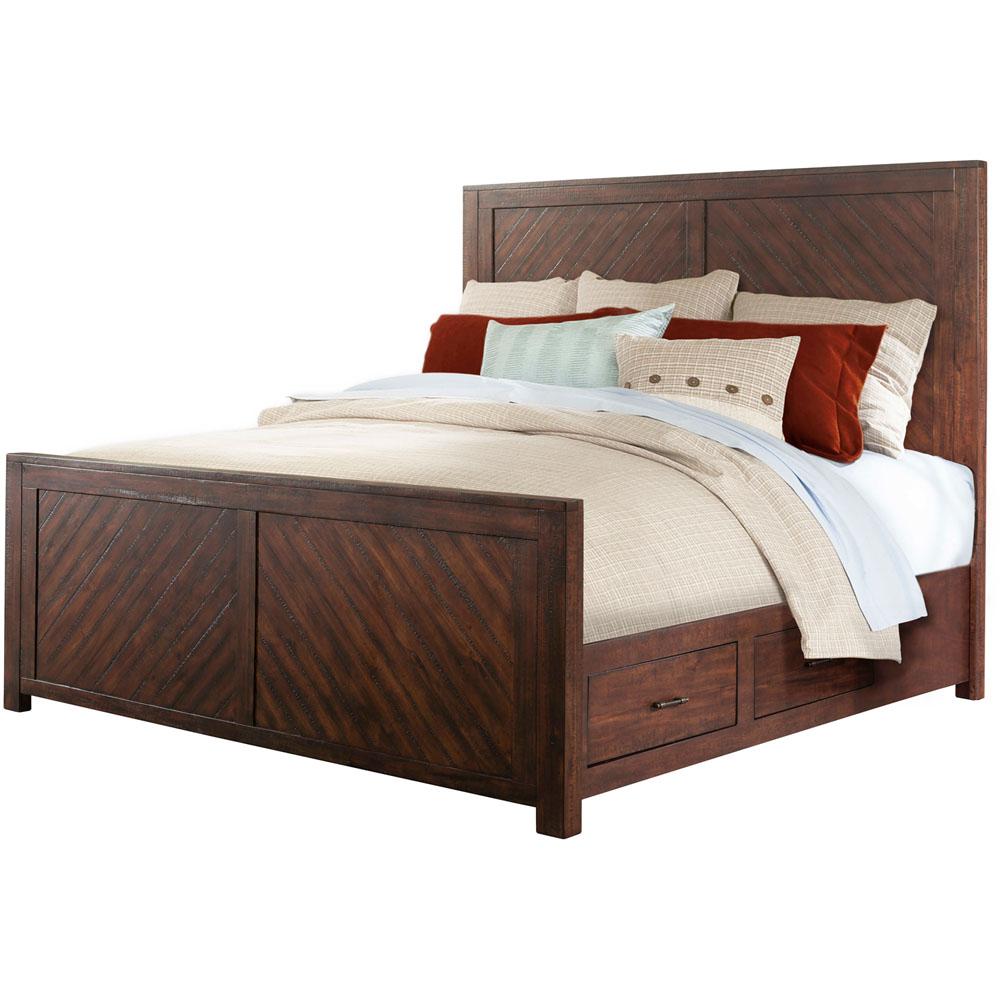 Cambridge Montana Smoky Walnut Queen Storage Bed 98127bqu Wa