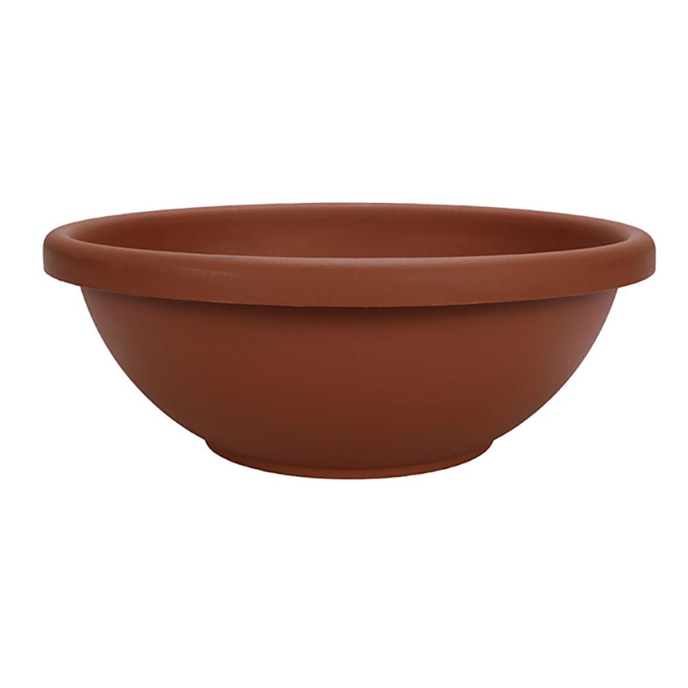 AkroMils GAB18000E35 18" Dia. Resin Garden Bowl Planter Pot, Terra