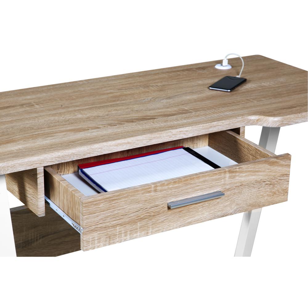 Onespace Basics Desk With Drawer And Dual Usb Charging Station
