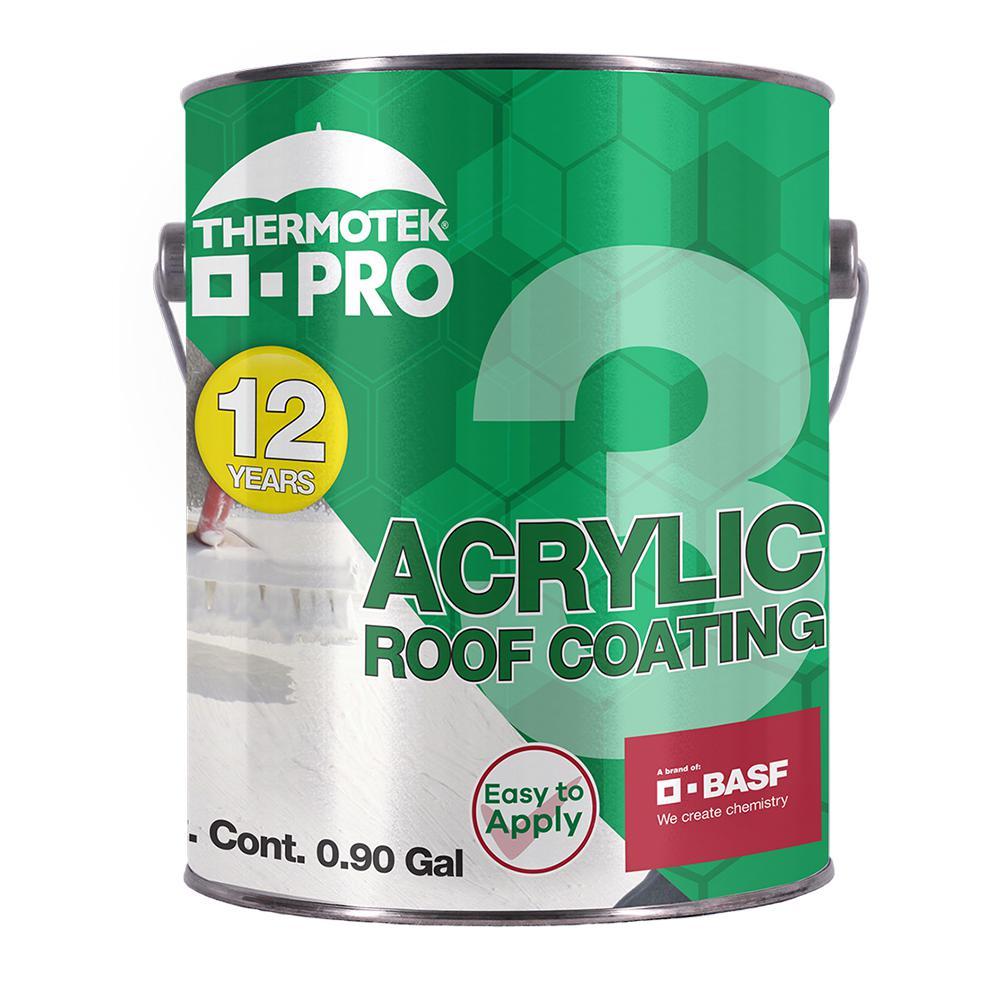 THERMOTEK PRO 0.90 Gal. White Acrylic Reflective Roof Coating-50650381 ...