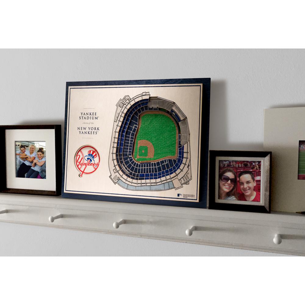 Youthefan Mlb New York Yankees 5 Layer Stadiumviews 3d Wooden Wall Art 5028847 The Home Depot