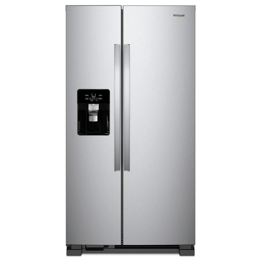 Whirlpool 25 cu. ft. Side by Side Refrigerator in Fingerprint Resistant Whirlpool - 25.1 Cu. Ft. Side-by-side Refrigerator - Stainless Steel