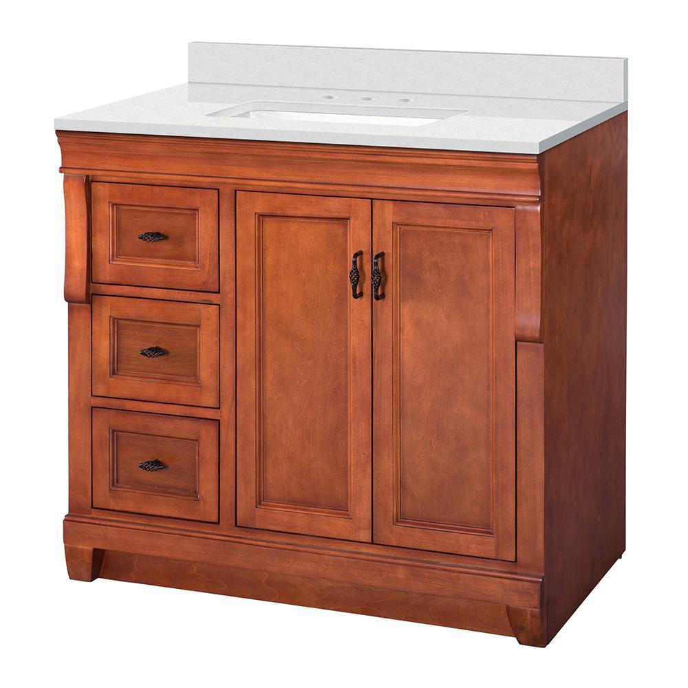 Foremost Naples 37 In W X 22 D Vanity Cabinet Warm Cinnamon Foremost Naples 37 In W X 22 D Vanity Cabinet Warm Cinnamon With Engineered