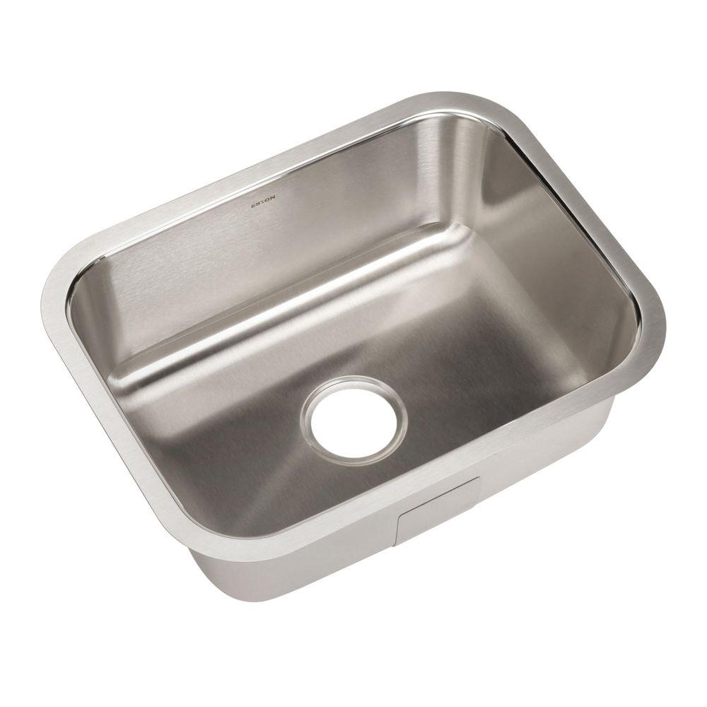 Houzer Eston Series Undermount Stainless Steel 23 In Single Bowl Houzer Eston Series Undermount Stainless Steel 23 In Single Bowl Bar Prep Sink Sts 1300 1 The Home Depot