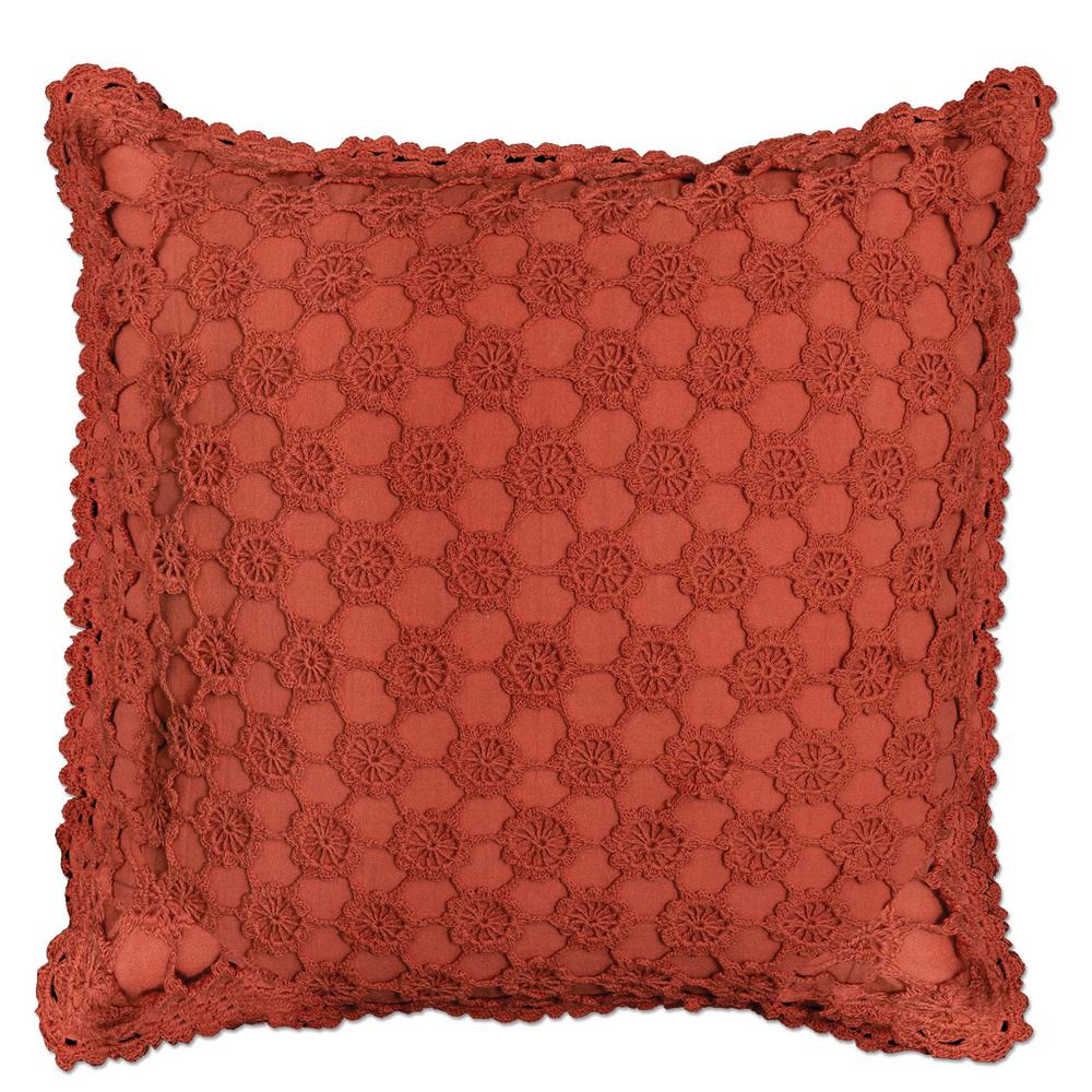 Heritage Lace Crochet Envy GINGER SPICE (PEARL) Pearl Decorative Pillow