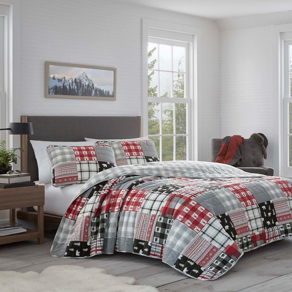 Full//Queen Free Shipping Eddie Bauer 215640 Madrona Cotton Quilt Set