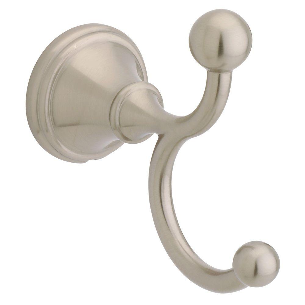 MOEN Banbury 22 75 In W Glass Shelf In Brushed Nickel Y2690BN The   Brushed Nickel Delta Towel Hooks 138037 64 145 