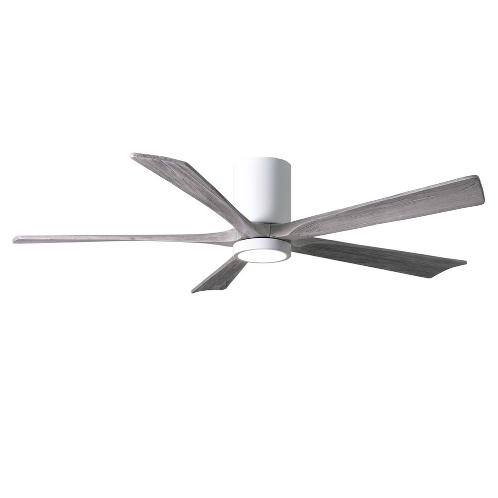 Atlas Irene 60 In Led Indoor Outdoor Damp Gloss White Ceiling Fan With Light