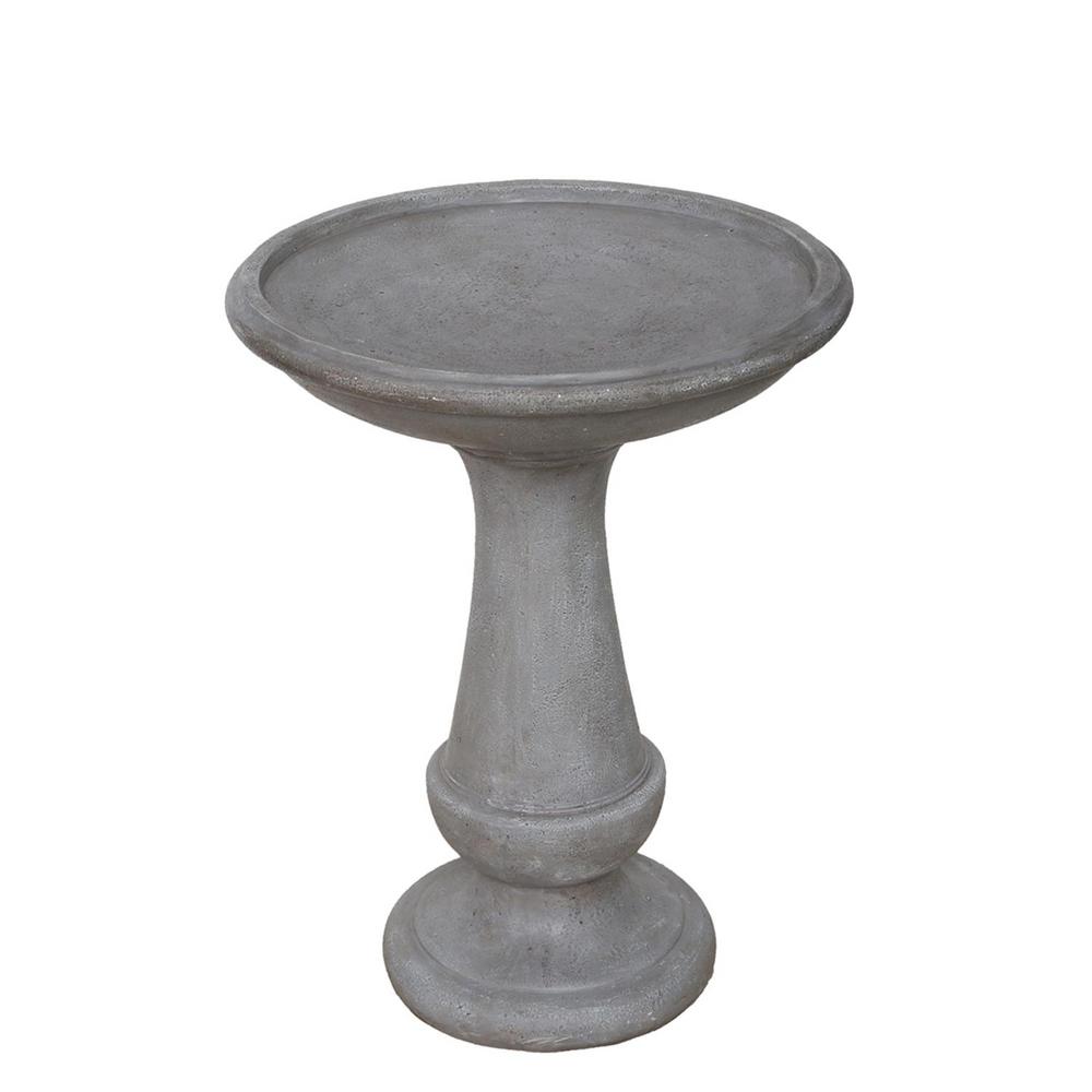 Northlight 26.25 in. Stone Gray Bird Bath32233265 The Home Depot