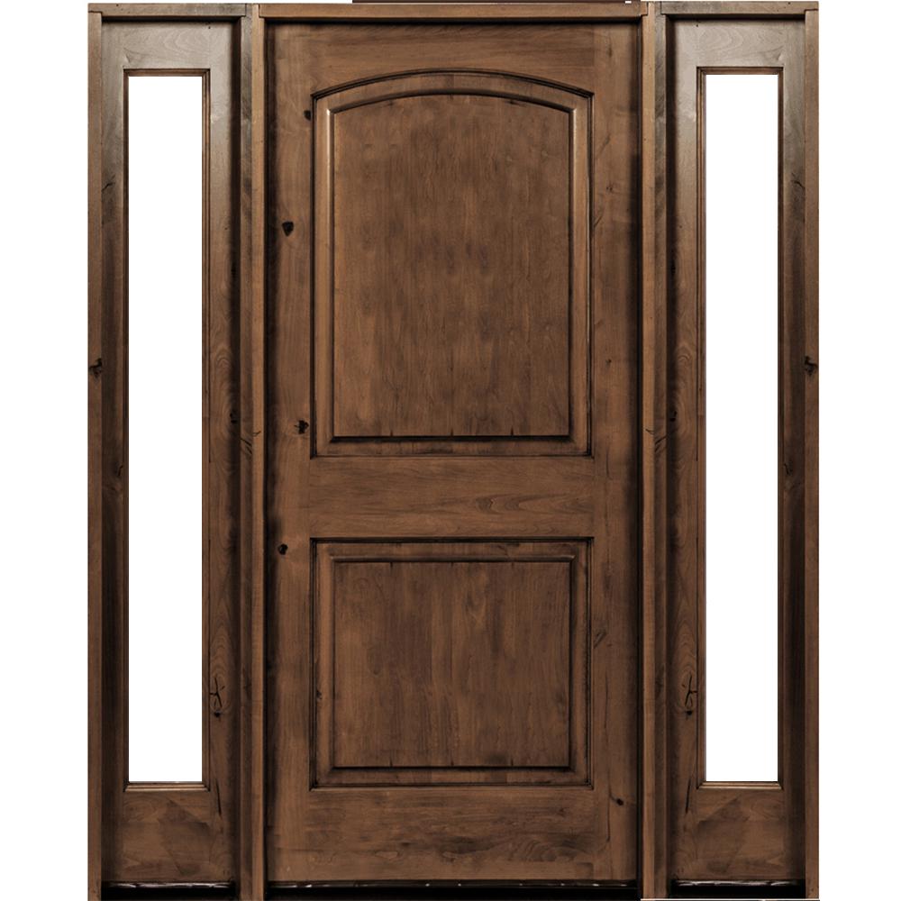 Krosswood Doors 60 in. x 80 in. Rustic Knotty Alder Arch ...