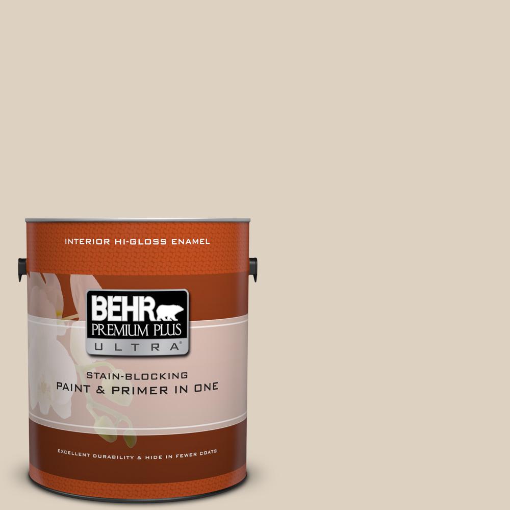 BEHR Premium Plus Ultra 1 gal. PPU710 Roman Plaster HiGloss Enamel