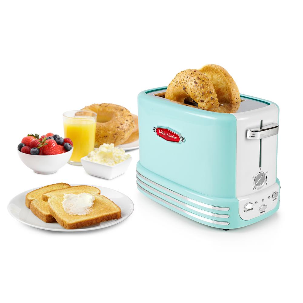 aqua blue toaster